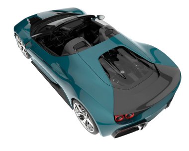 Sport car isolated on white background. 3d rendering - illustration