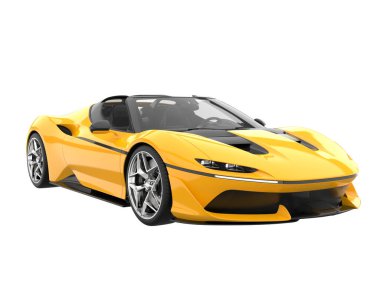 Sport car isolated on white background. 3d rendering - illustration