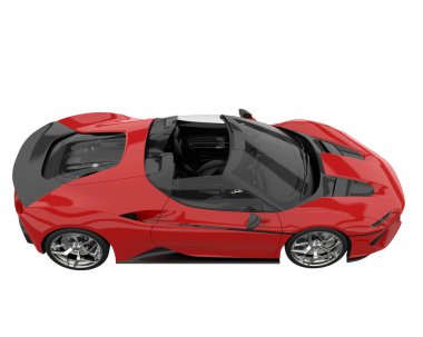 Sport car isolated on white background. 3d rendering - illustration