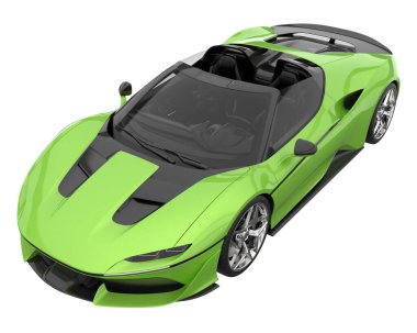 Sport car isolated on white background. 3d rendering - illustration
