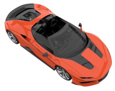 Sport car isolated on white background. 3d rendering - illustration