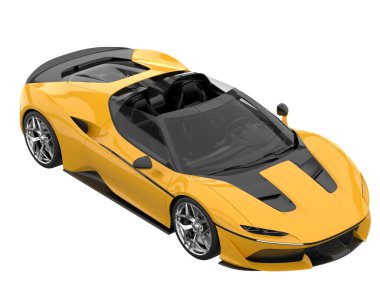 Sport car isolated on white background. 3d rendering - illustration