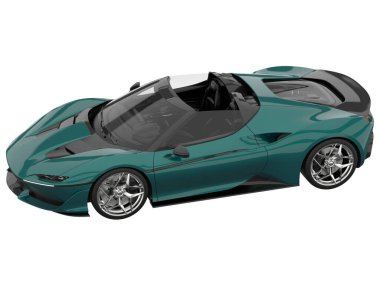 Sport car isolated on white background. 3d rendering - illustration