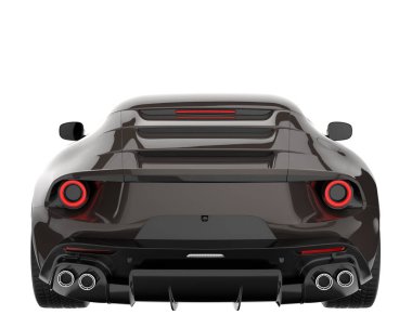 Sport car isolated on white background. 3d rendering - illustration