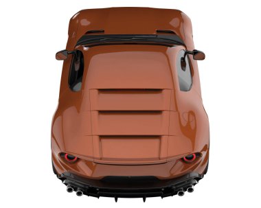 Sport car isolated on white background. 3d rendering - illustration