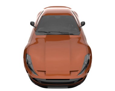 Sport car isolated on white background. 3d rendering - illustration