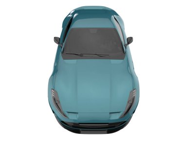 Sport car isolated on white background. 3d rendering - illustration