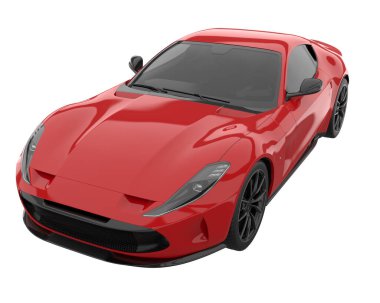 Sport car isolated on white background. 3d rendering - illustration