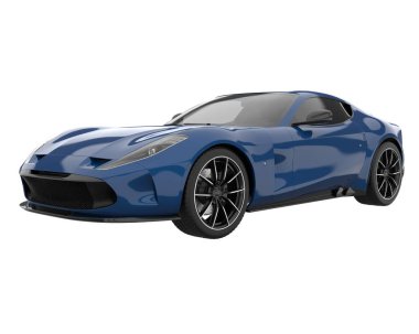 Sport car isolated on white background. 3d rendering - illustration