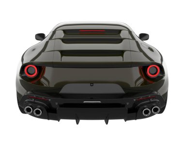 Sport car isolated on white background. 3d rendering - illustration