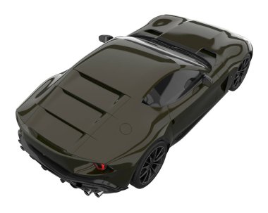 Sport car isolated on white background. 3d rendering - illustration