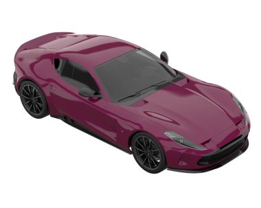 Sport car isolated on white background. 3d rendering - illustration