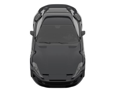 Sport car isolated on white background. 3d rendering - illustration