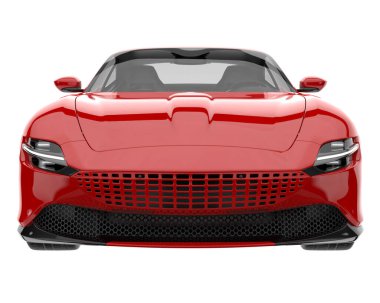 Sport car isolated on white background. 3d rendering - illustration