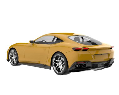 Sport car isolated on white background. 3d rendering - illustration