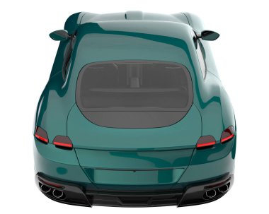 Sport car isolated on white background. 3d rendering - illustration