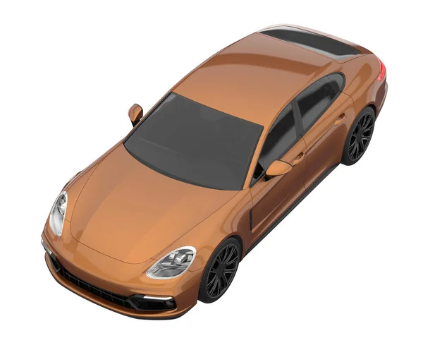 Sport car isolated on white background. 3d rendering - illustration