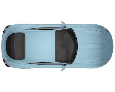 Sport car isolated on white background. 3d rendering - illustration