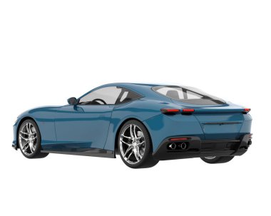 Sport car isolated on white background. 3d rendering - illustration