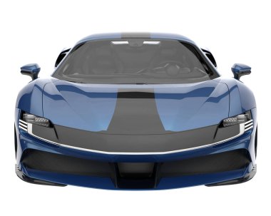 Sport car isolated on white background. 3d rendering - illustration