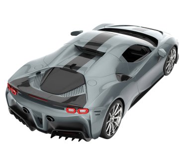 Sport car isolated on white background. 3d rendering - illustration