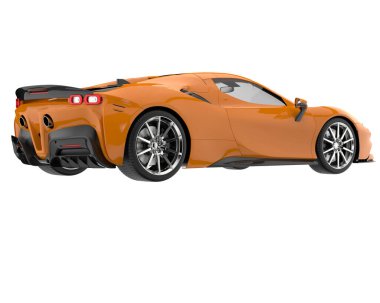 Sport car isolated on white background. 3d rendering - illustration