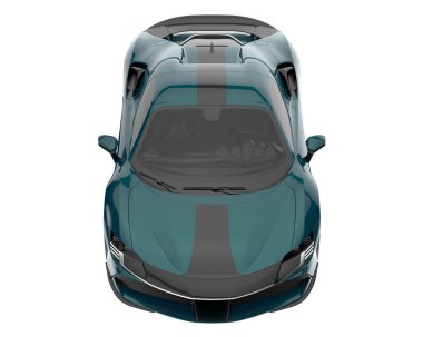 Sport car isolated on white background. 3d rendering - illustration
