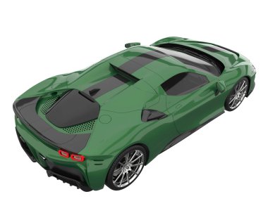 Sport car isolated on white background. 3d rendering - illustration