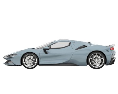 Sport car isolated on white background. 3d rendering - illustration