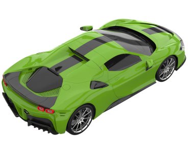 Sport car isolated on white background. 3d rendering - illustration