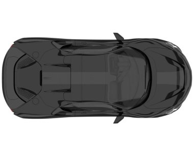 Sport car isolated on white background. 3d rendering - illustration