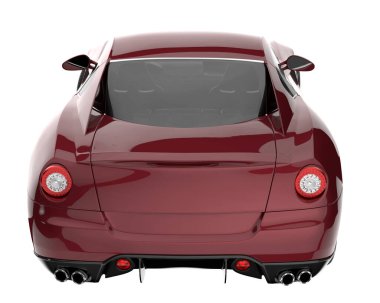 Sport car isolated on white background. 3d rendering - illustration