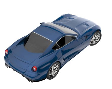 Sport car isolated on white background. 3d rendering - illustration