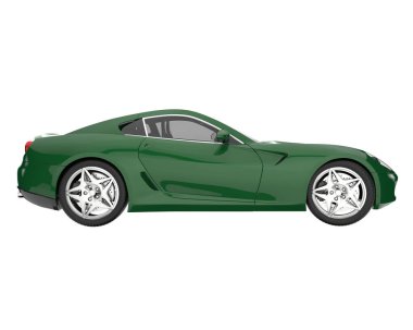 Sport car isolated on white background. 3d rendering - illustration