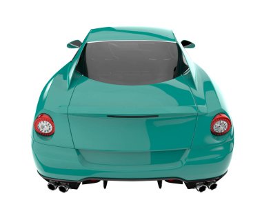 Sport car isolated on white background. 3d rendering - illustration