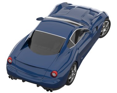 Sport car isolated on white background. 3d rendering - illustration