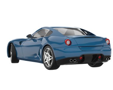 Sport car isolated on white background. 3d rendering - illustration