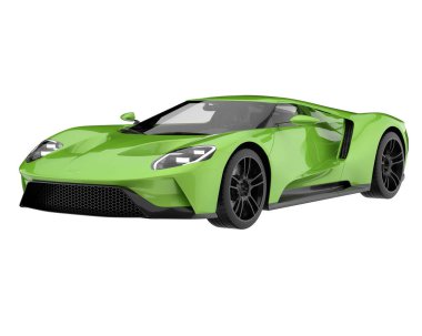 Sport car isolated on white background. 3d rendering - illustration
