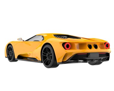 Sport car isolated on white background. 3d rendering - illustration