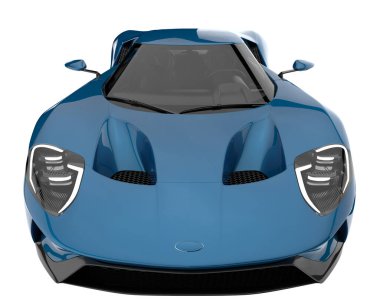 Sport car isolated on white background. 3d rendering - illustration