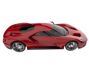 Sport car isolated on white background. 3d rendering - illustration