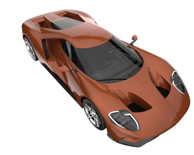 Sport car isolated on white background. 3d rendering - illustration