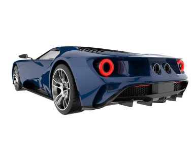 Sport car isolated on white background. 3d rendering - illustration