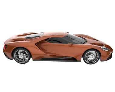 Sport car isolated on white background. 3d rendering - illustration