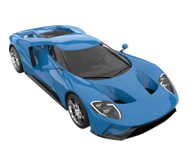 Sport car isolated on white background. 3d rendering - illustration