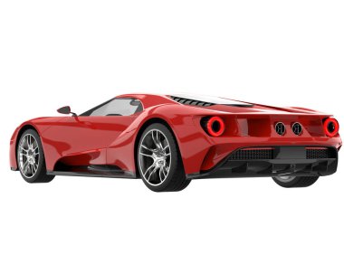 Sport car isolated on white background. 3d rendering - illustration