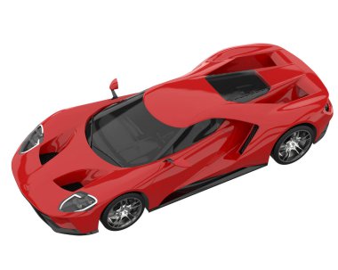 Sport car isolated on white background. 3d rendering - illustration