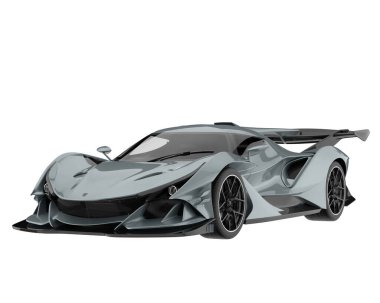 Sport car isolated on white background. 3d rendering - illustration