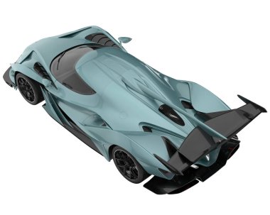 Sport car isolated on white background. 3d rendering - illustration