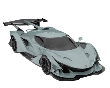 Sport car isolated on white background. 3d rendering - illustration